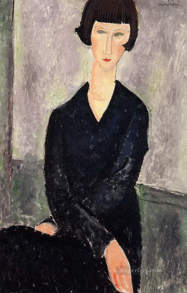 el vestido negro 1918 Amedeo Modigliani Pintura al óleo